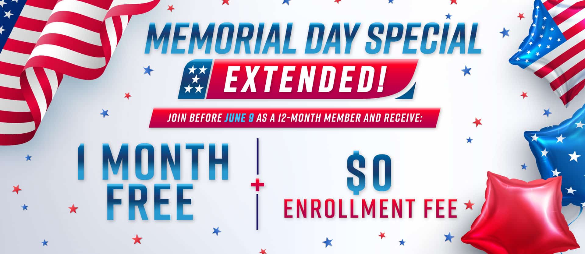 1 Month Free and $0 Enrollment Fee extended