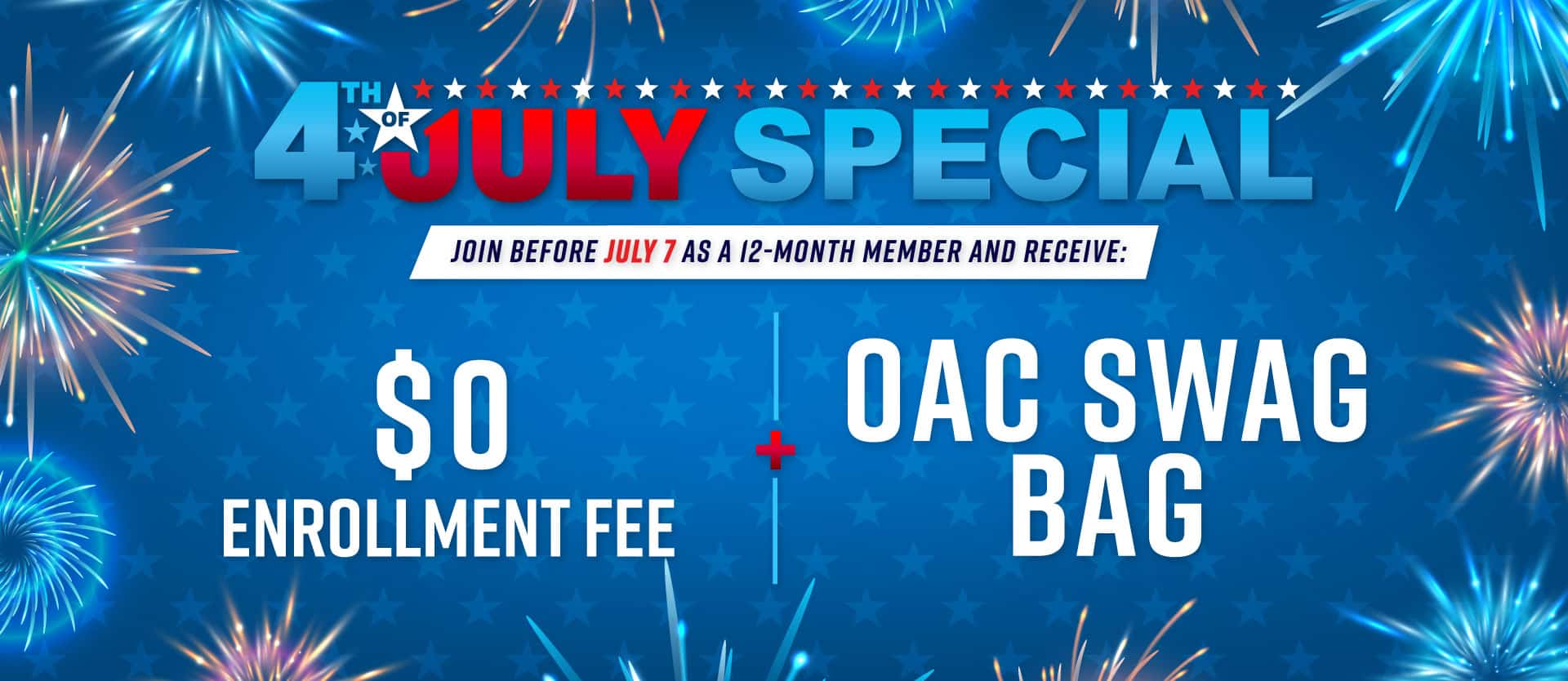 $0 Enrollment Fee and OAC Swag Bag